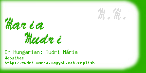 maria mudri business card